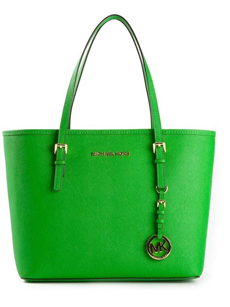 michael kors non leathr green bags|Michael Kors green handbag sale.